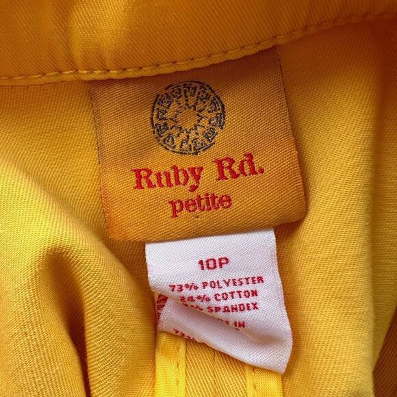 Yellow Raincoat, Size 10P, Ruby Rd. Petite - Picture 3 of 7